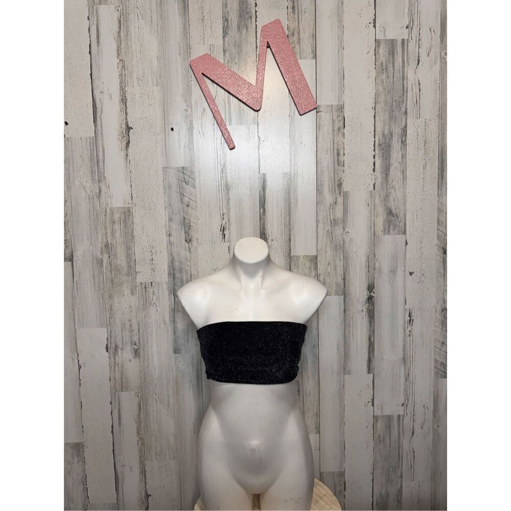 Fashion nova black tube sparkly top